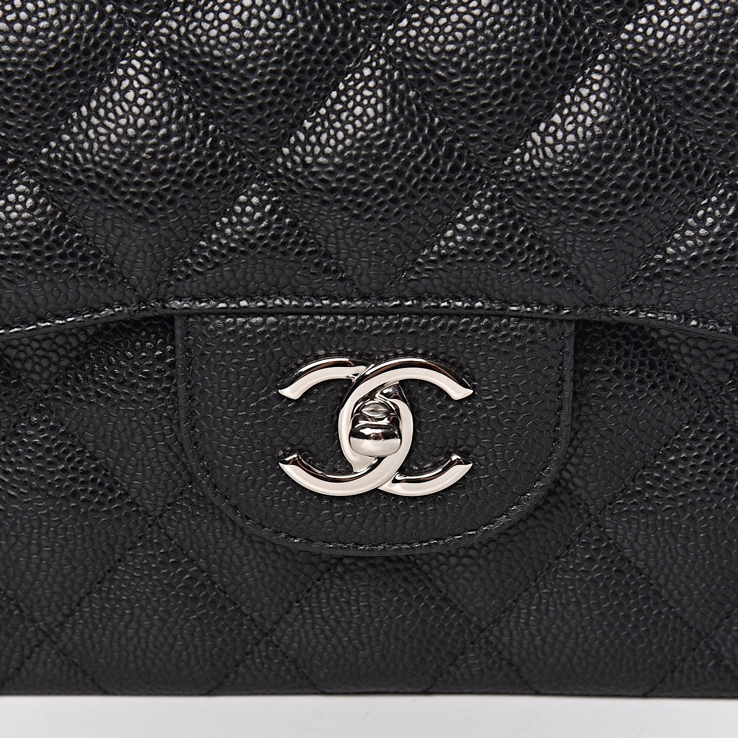 Chanel Caviar Quilted Jumbo Double Flap Black 11 of 11