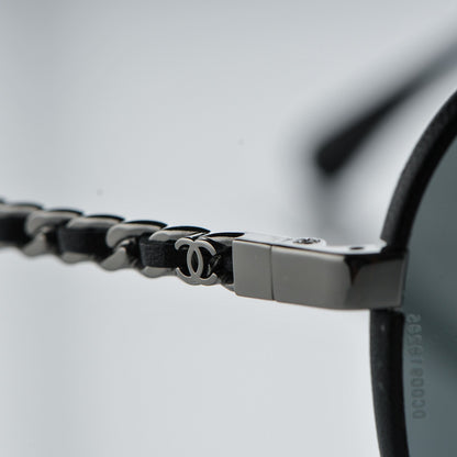 Chanel Pilot Winter Sunglasses 4219 Navy 7 of 9