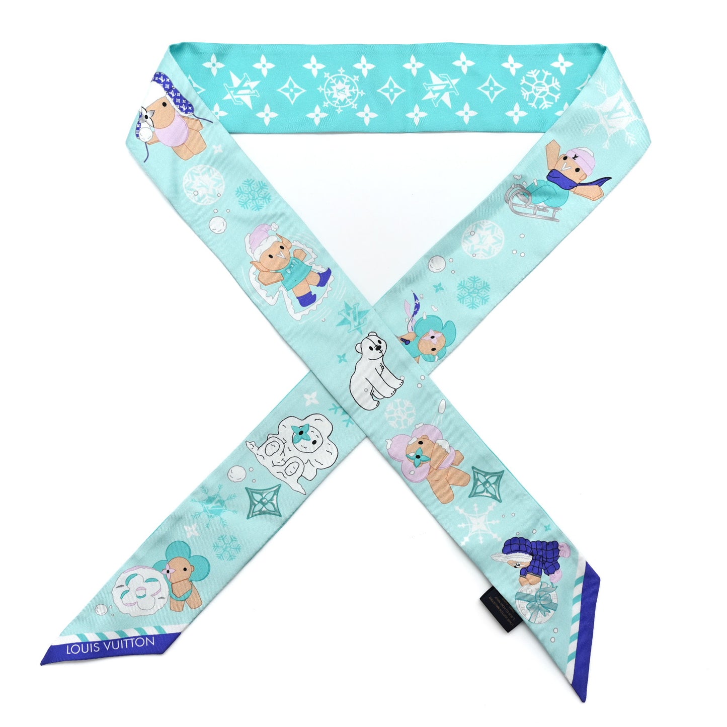 Silk Monogram 2024 Christmas Animation Vivienne BB Bandeau Blue