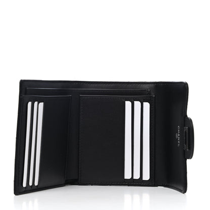 Chanel Aged Calfskin Chevron Quilted Reissue Compact Wallet So Black 4 of 4
