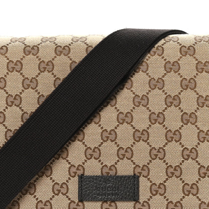 Gucci Monogram Flap Messenger Bag Beige Dark Brown 8 of 10