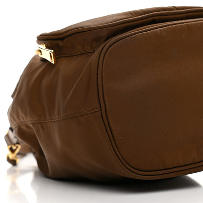 Prada Re-Nylon Saffiano Duet Bucket Crossbody Bag Cocoa 8 of 9