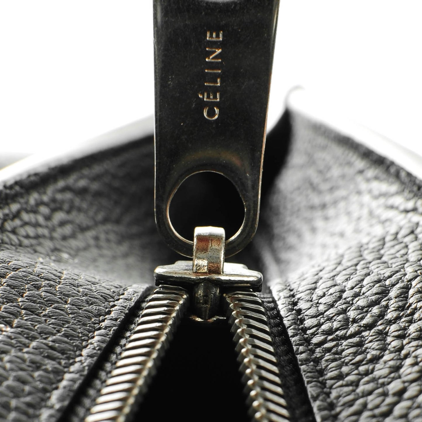 Drummed Calfskin Suede Small Trapeze Black
