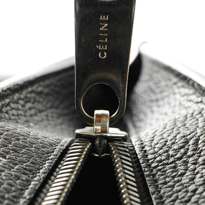 Celine Drummed Calfskin Suede Small Trapeze Black 7 of 9