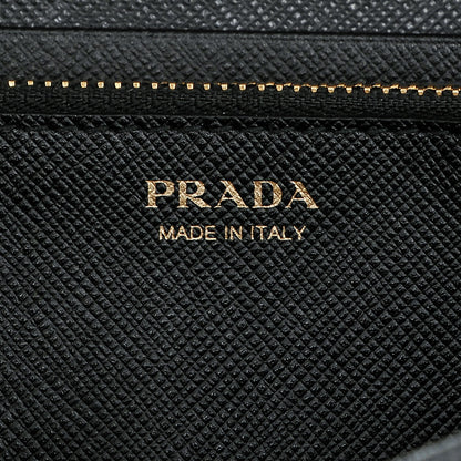 Prada Saffiano Metal Continental Flap Wallet Nero Black 6 of 7