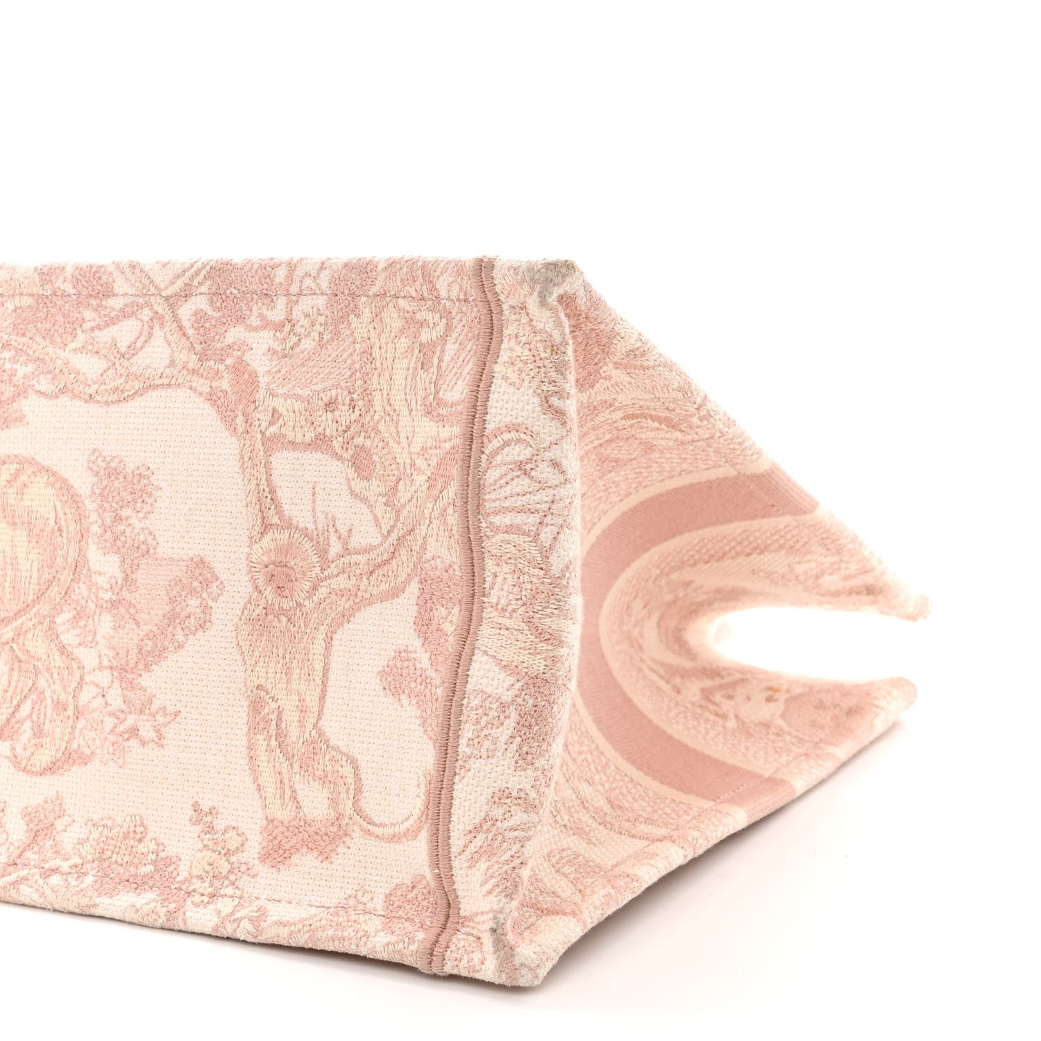 Christian Dior Canvas Toile De Jouy Embroidered Medium Book Tote Pink 10 of 10