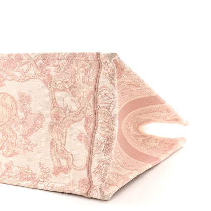 Christian Dior Canvas Toile De Jouy Embroidered Medium Book Tote Pink 10 of 10