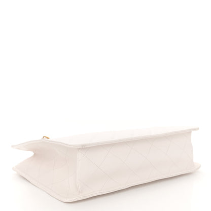 Chanel Caviar Quilted Sweet Classic Shopping Tote White 4 of 11