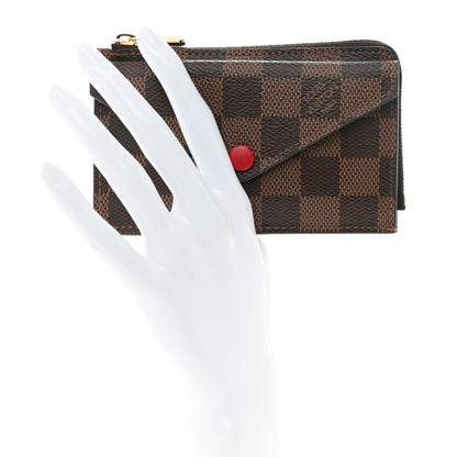 Louis Vuitton Damier Ebene Recto Verso Card Holder Red 2 of 10