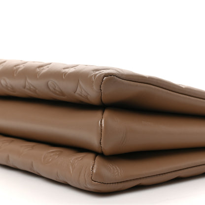 Louis Vuitton Lambskin Embossed Monogram Coussin MM Taupe 8 of 8