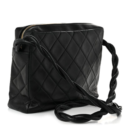 Chanel Lambskin Quilted Messenger Bag Black 3 of 11