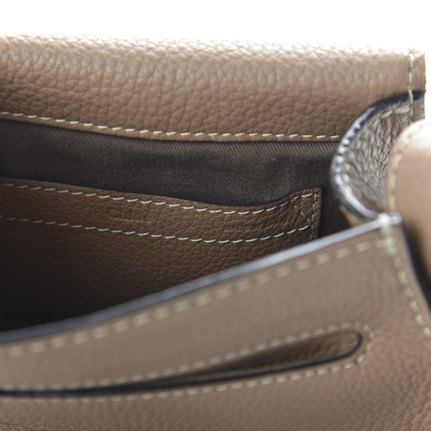 Chloe Calfskin Mini Marcie Round Crossbody Bag Nut 8 of 9