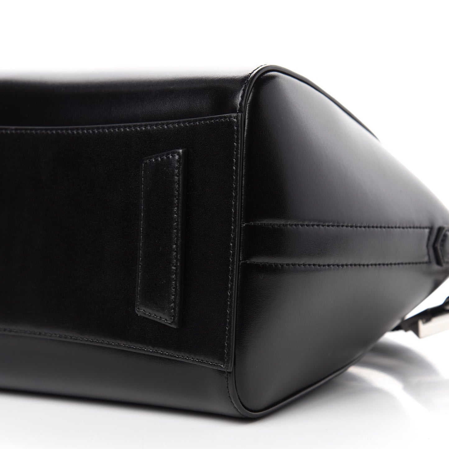 Shiny Lord Calfskin Small Antigona Black
