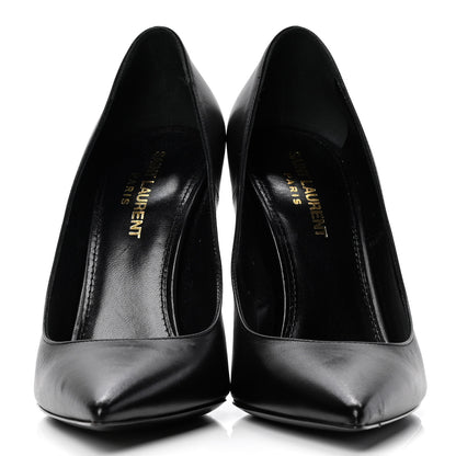 Saint Laurent Calfskin Opyum Pumps 36.5 Black Gold 2 of 5