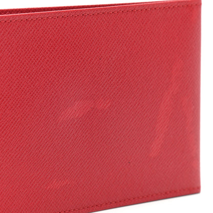 Louis Vuitton Taiga ID Card Holder Wallet Rouge 7 of 8