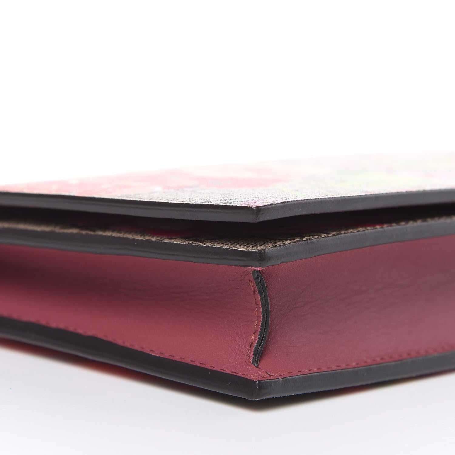 Gucci GG Supreme Monogram Blooms Chain Wallet Beige Multicolor Dry Rose 7 of 10