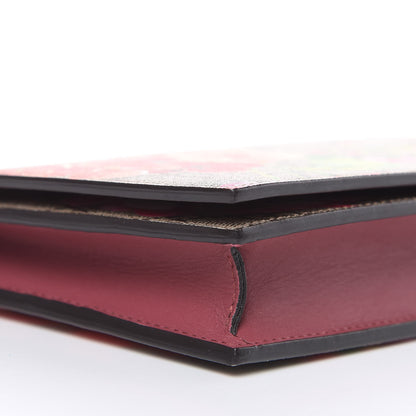 Gucci GG Supreme Monogram Blooms Chain Wallet Beige Multicolor Dry Rose 7 of 10