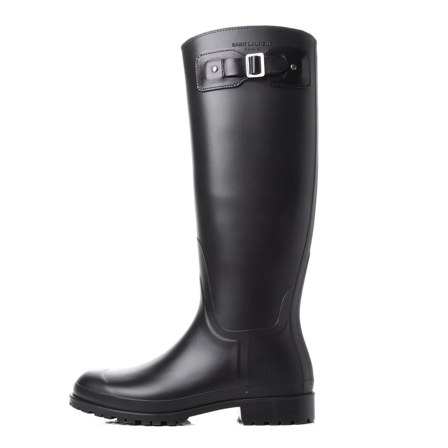 Saint Laurent Rubber Festival Rain Boots 39 Black 1 of 11
