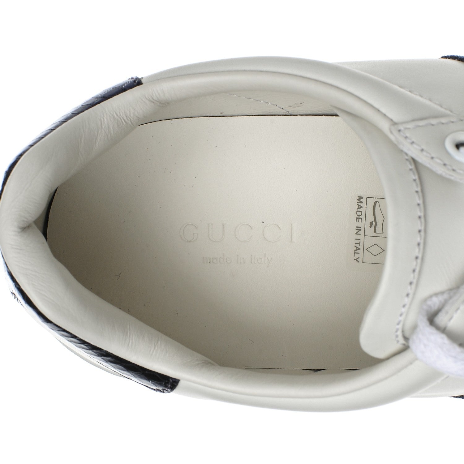 Gucci Calfskin Ayers Blind For Love Embroidered Womens Ace Sneakers 36.5 White 11 of 11