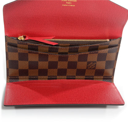Louis Vuitton Damier Ebene Josephine Wallet Red 7 of 8