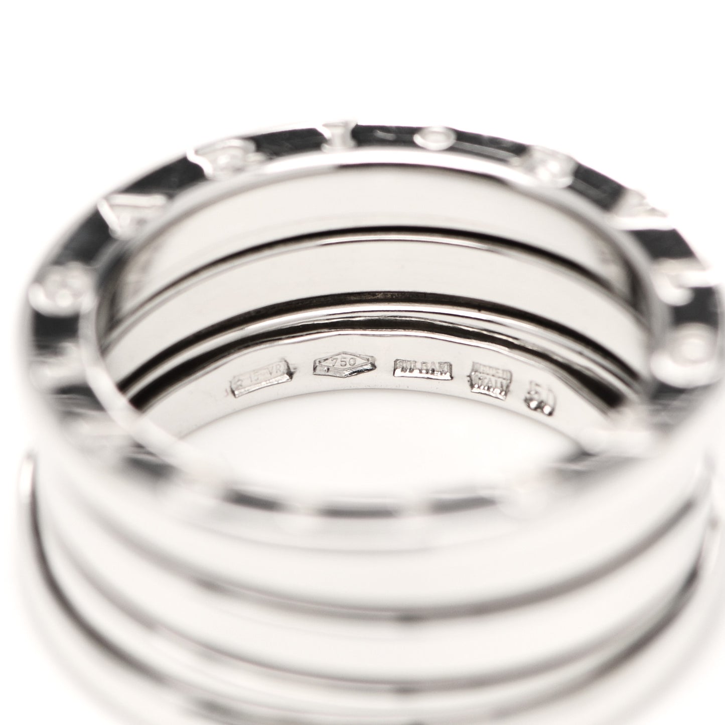 18K White Gold B.Zero1 Three-Band Ring 49 5