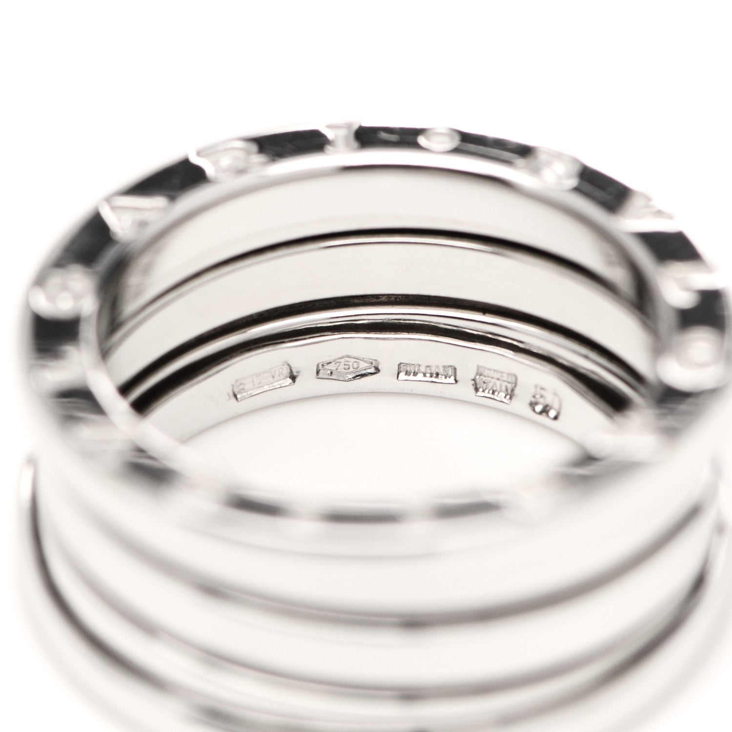 Bulgari 18K White Gold B.Zero1 Three-Band Ring 49 5 4 of 5