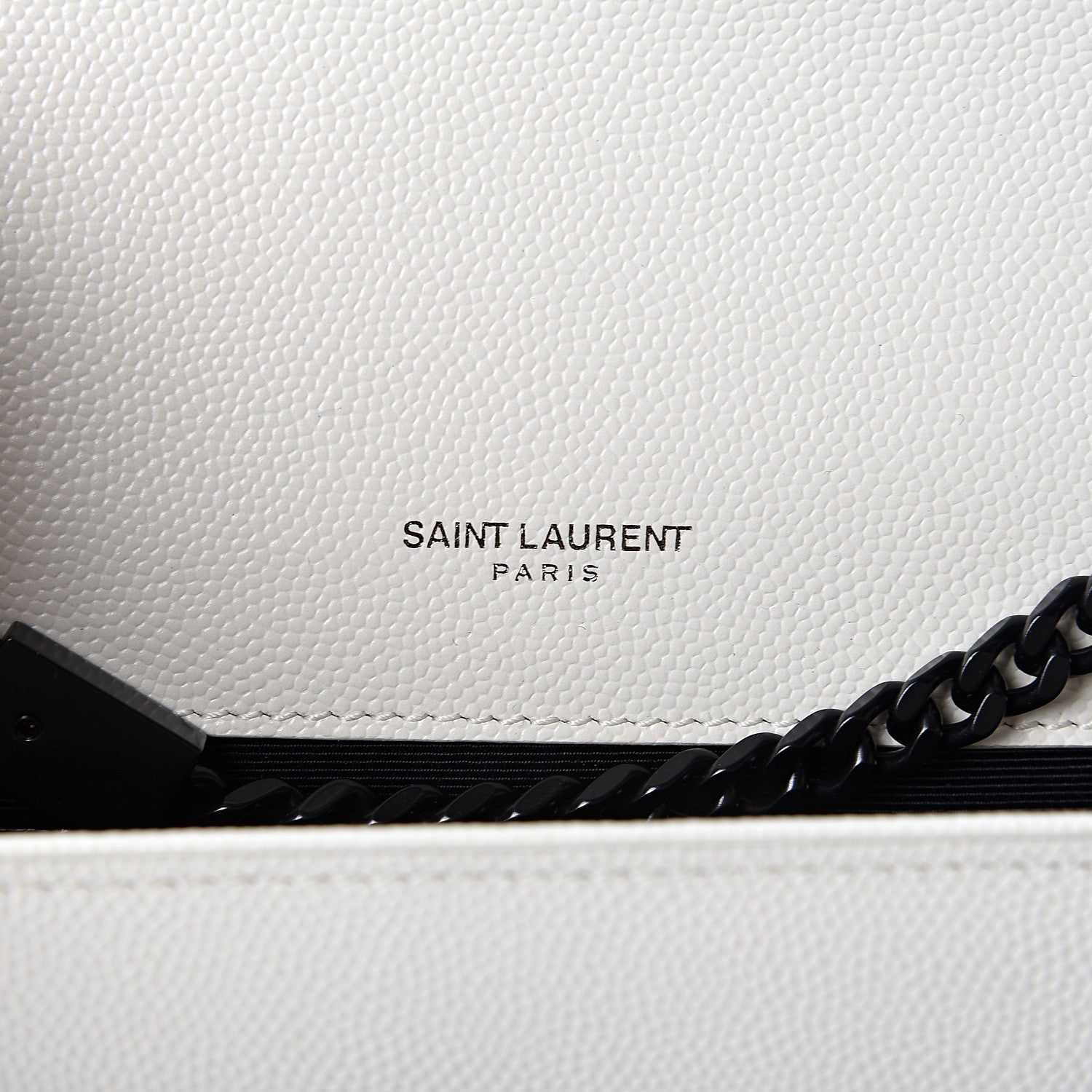 Saint Laurent Grain De Poudre Small Monogram Kate Satchel Porcellana Black 5 of 9