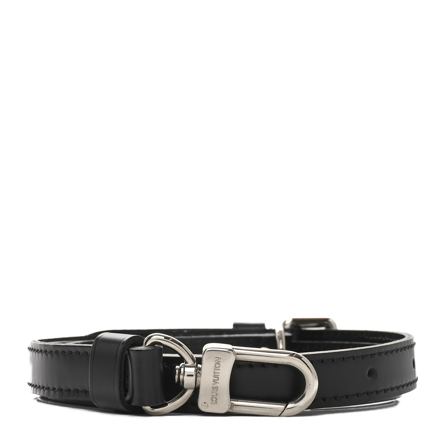 Louis Vuitton Calfskin 16mm Adjustable Shoulder Strap Black 1 of 5