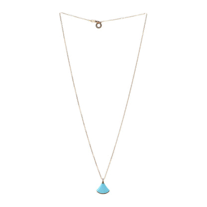 Bulgari 18K Rose Gold Diamond Turquoise Divas' Dream Pendant Necklace 3 of 7