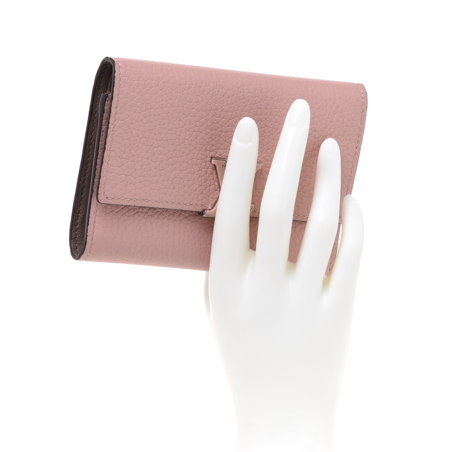 Louis Vuitton Taurillon Capucines Compact Wallet Magnolia 2 of 6
