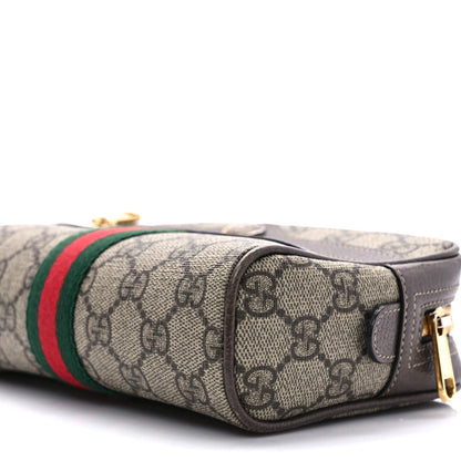 Gucci GG Supreme Monogram Web Small Ophidia Belt Bag 75 30 Dark Brown 9 of 10