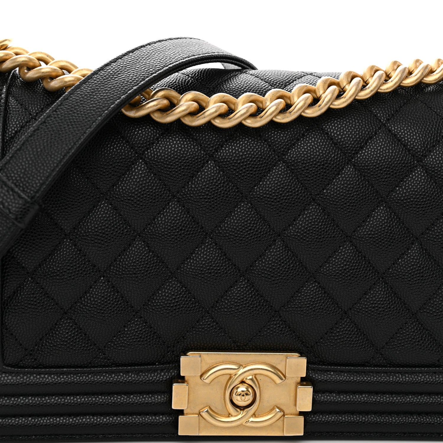 Chanel Caviar Quilted Medium Boy Flap Black 9 of 12
