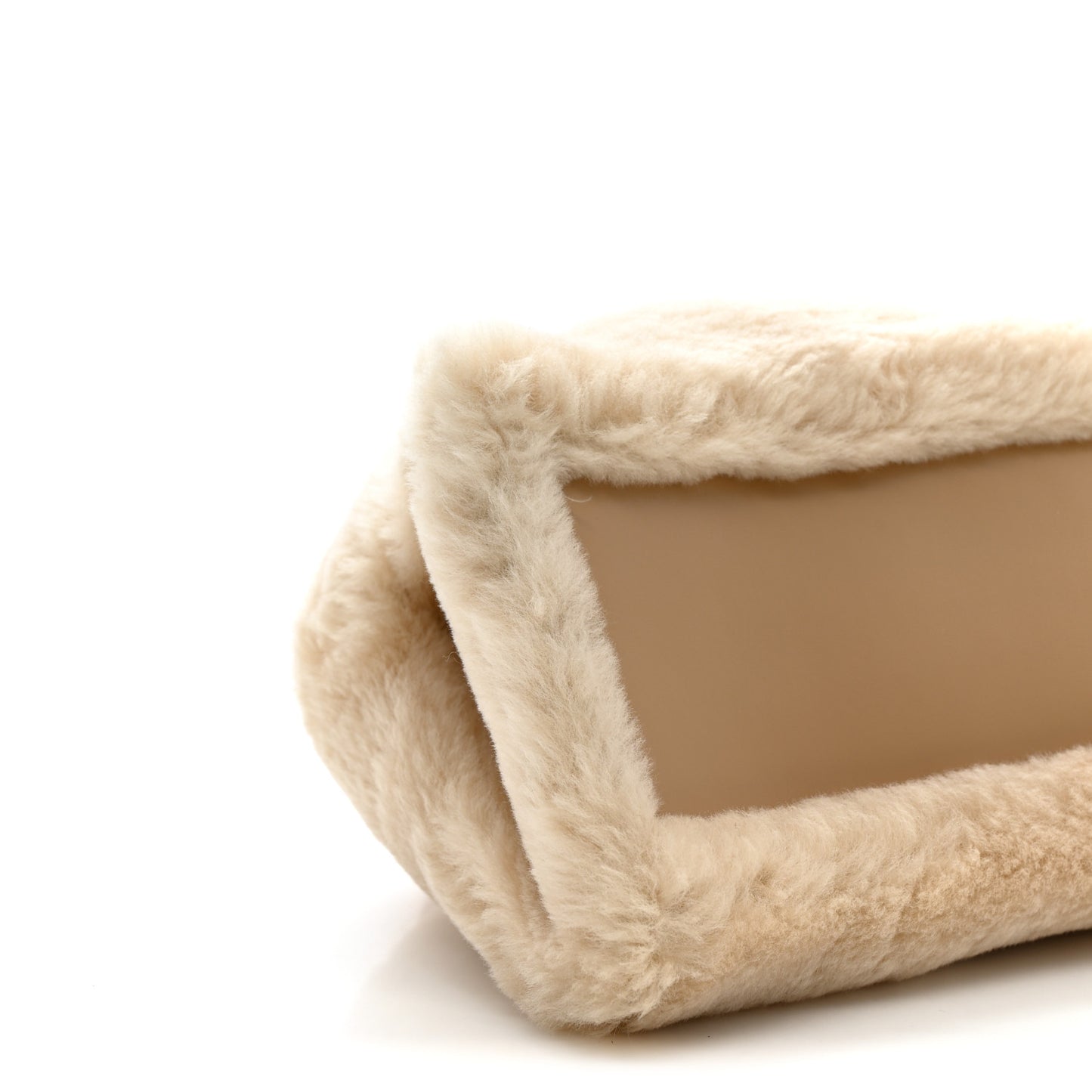 Merino Smooth Calfskin Mini Hug Bag Natural Nude