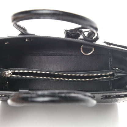 Saint Laurent Calfskin Crocodile Embossed Baby Sac De Jour Black 4 of 4