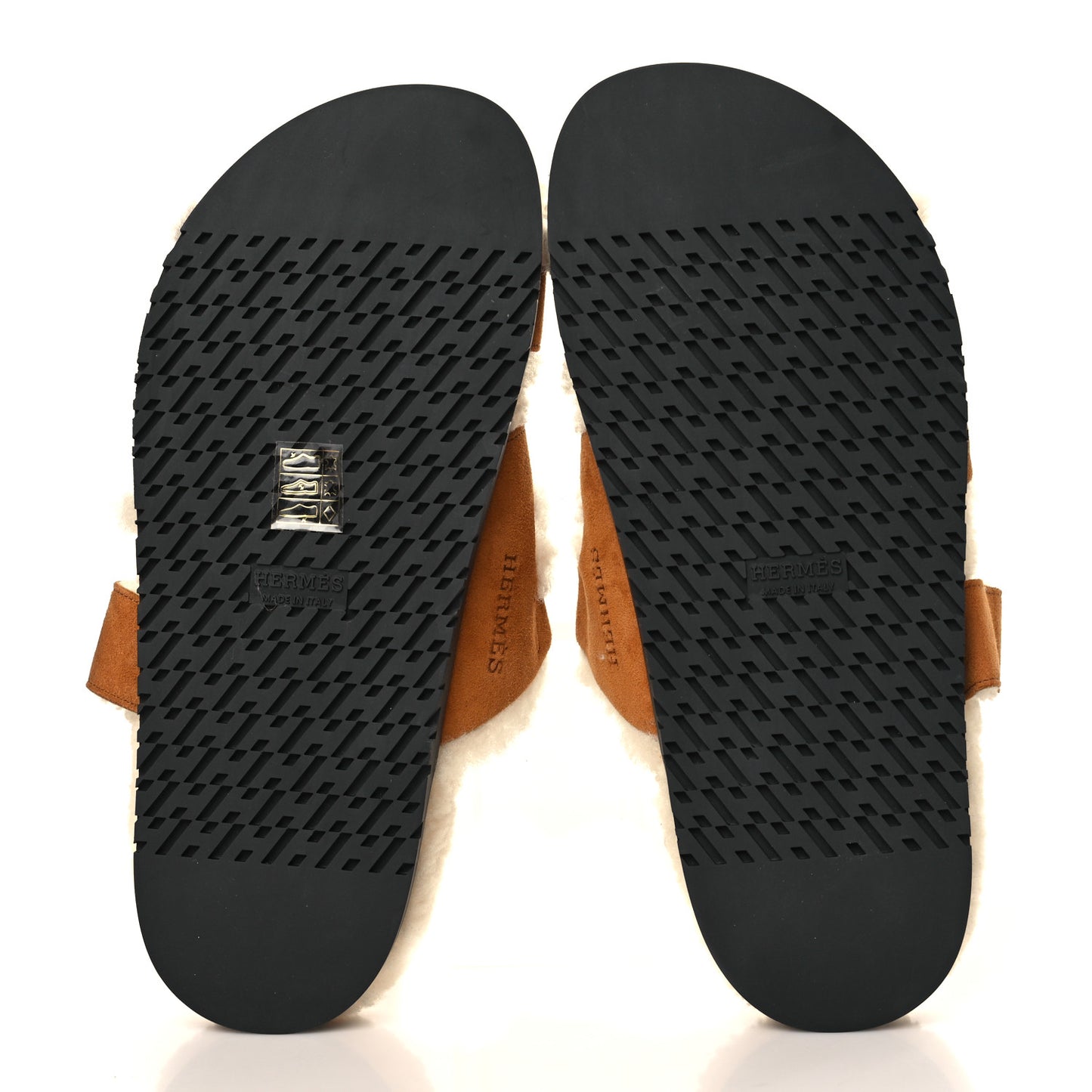 Suede Goatskin Woolskin Womens Chypre Sandals 39 Brun Fume Ecru