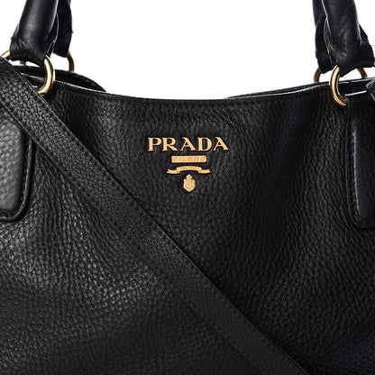 Prada Vitello Daino Side Pocket Hobo Black 25 of 29