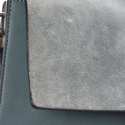 Chloe Suede Calfskin Medium Faye Shoulder Bag Cloudy Blue 12 of 14