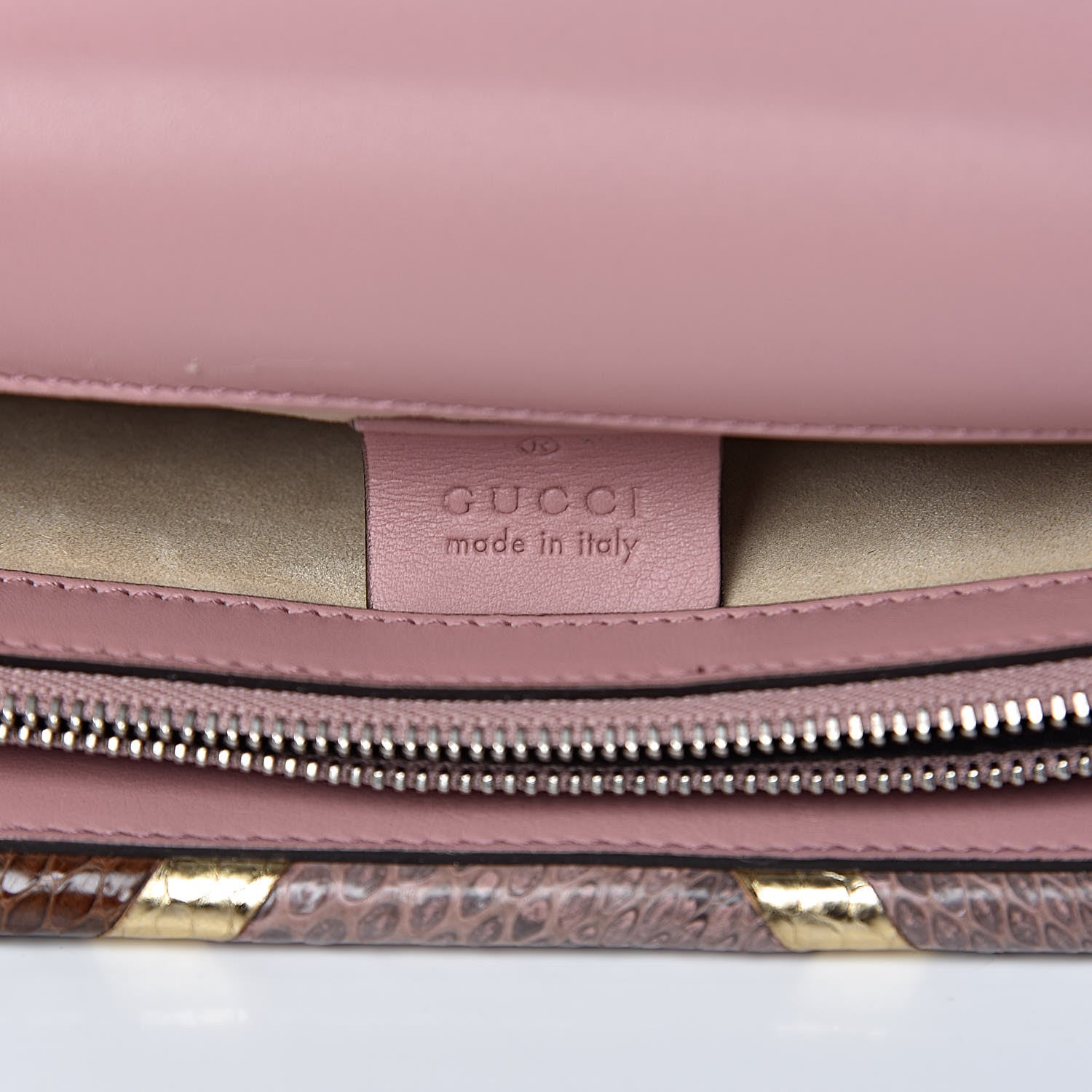 Gucci Ayers Snakeskin Chevron Small Dionysus Shoulder Bag Pink 7 of 13