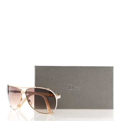 Christian Dior Chicago 2 Aviator Sunglasses White 9 of 9