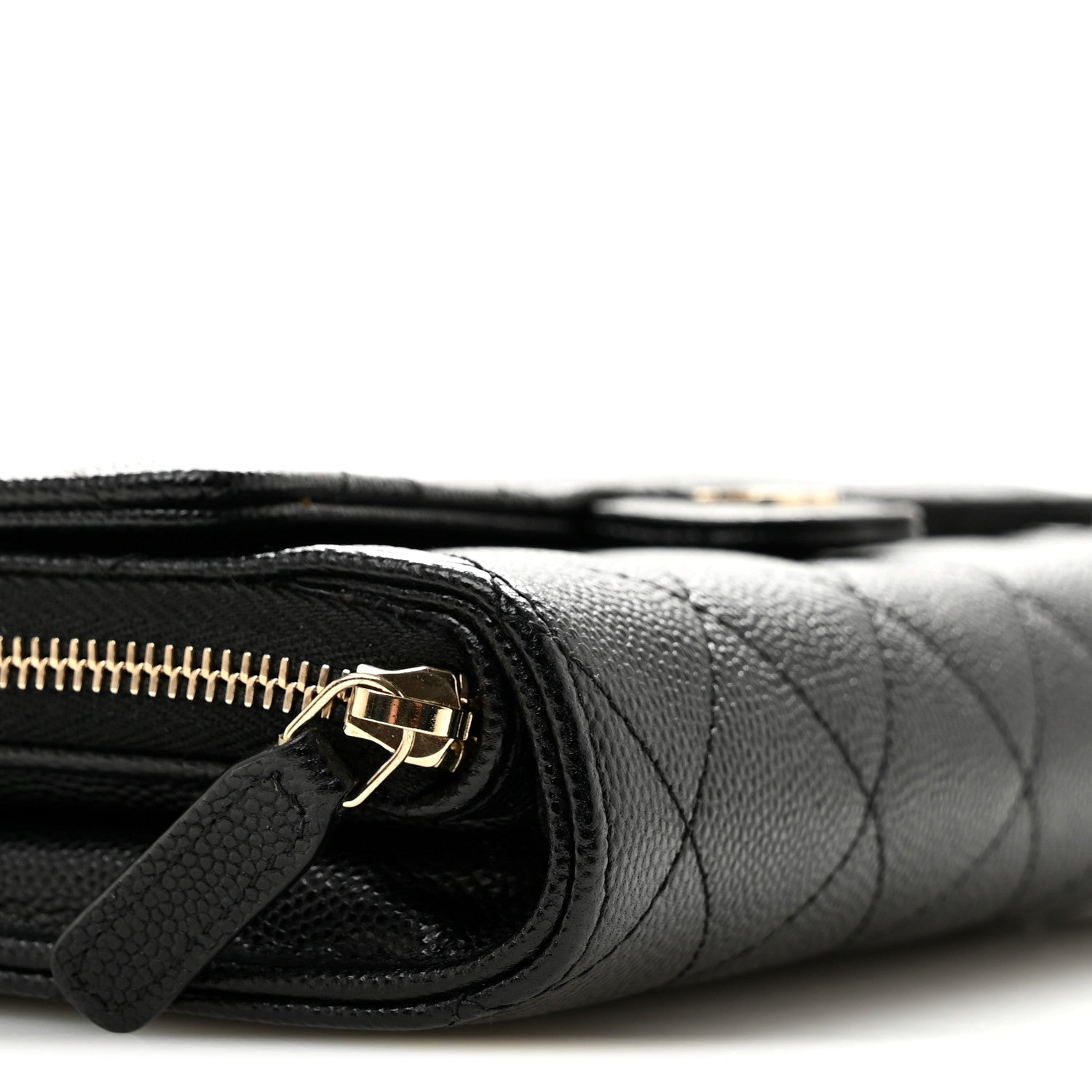 Chanel Caviar Quilted Phone Holder Wallet on Removable Chain Black 11 of 15