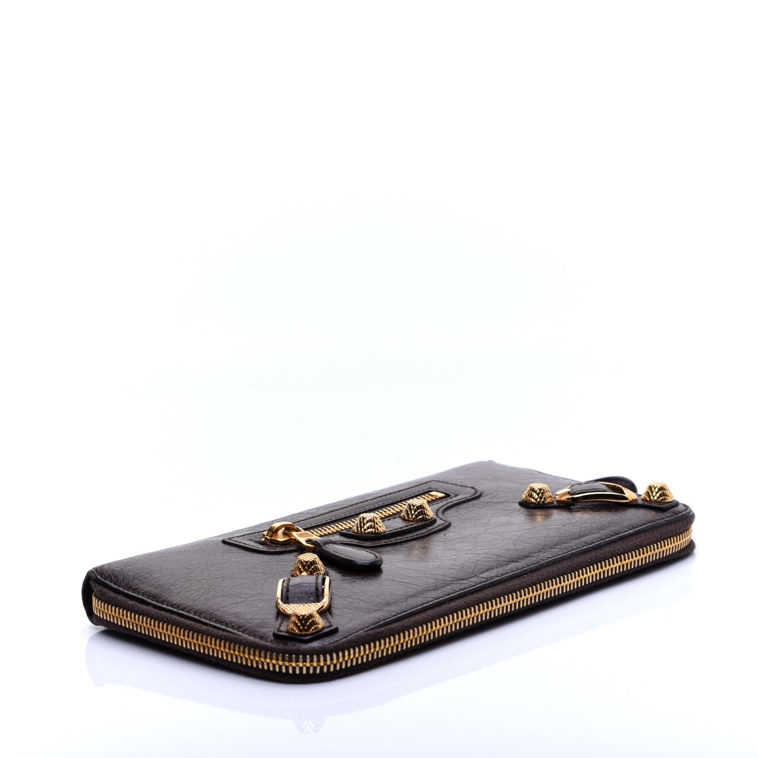 Balenciaga Agneau Giant 12 Gold Hardware Compagnon Wallet Black 4 of 12