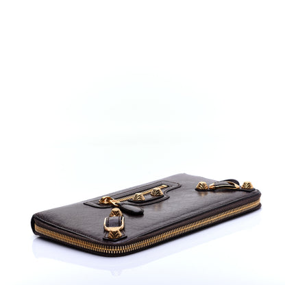 Balenciaga Agneau Giant 12 Gold Hardware Compagnon Wallet Black 4 of 12