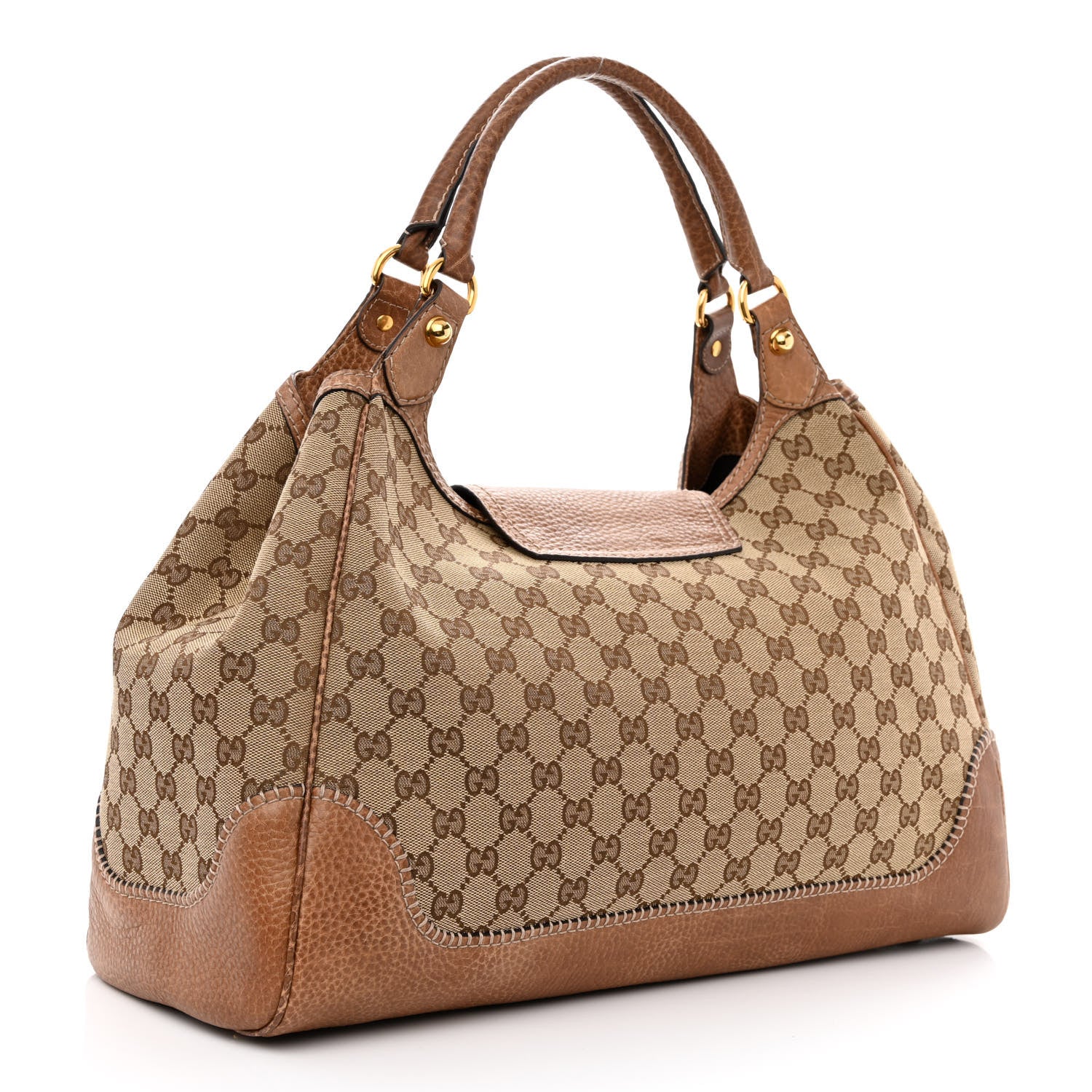 Gucci Monogram Large New Pelham Shoulder Bag Brown 2 of 9