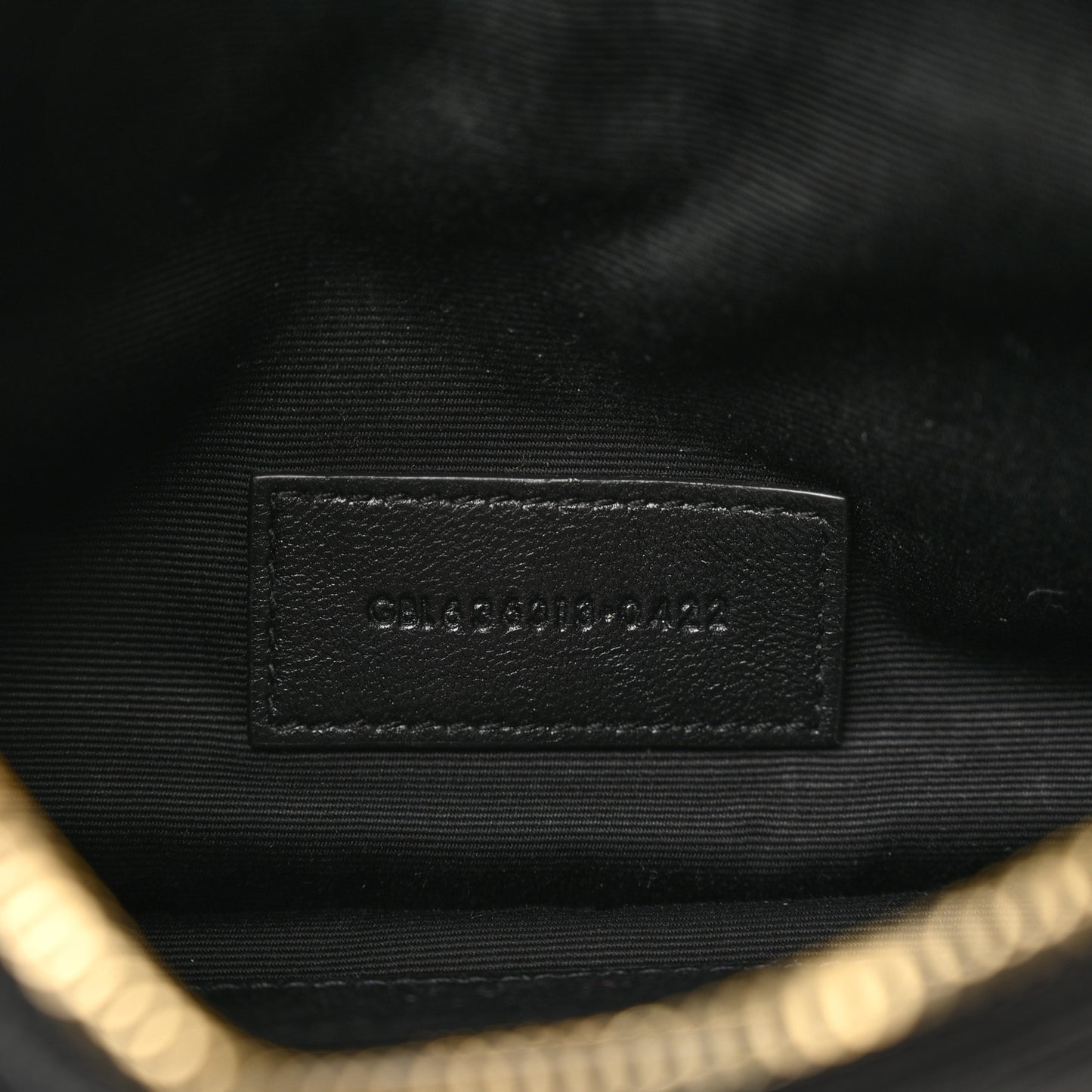 Grain De Poudre Chevron Monogram Large Bill Pouch Black