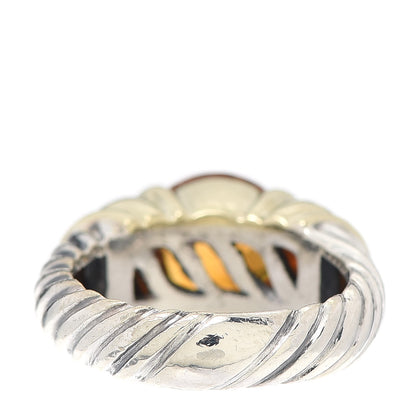 David Yurman Sterling Silver 14K Yellow Gold Citrine 10mm Cable Capri Ring 52 6 3 of 5