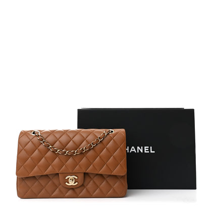 Chanel Lambskin Quilted Medium Double Flap Brown 11 of 11