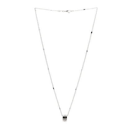 Gucci 18K White Gold Enamel Icon Twirl Pendant Necklace 3 of 6