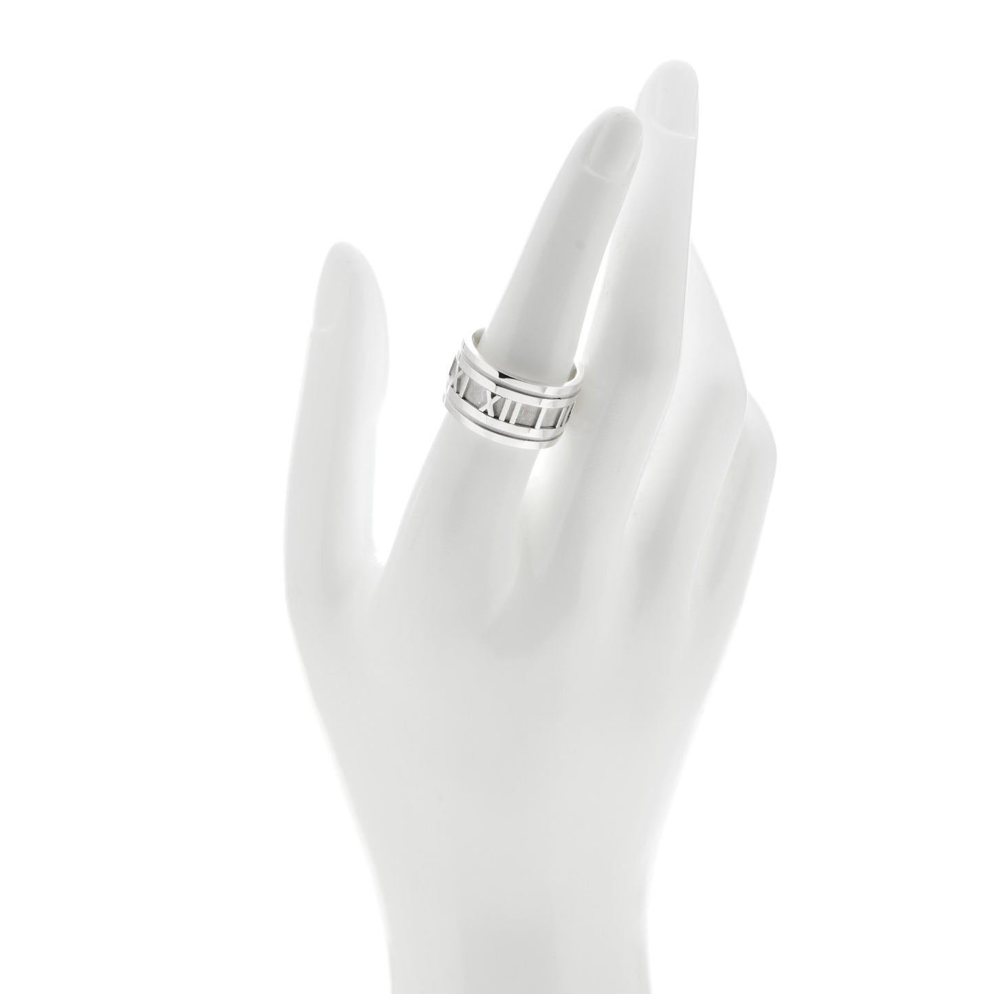 Sterling Silver 12mm Atlas Band Ring 56 7.5