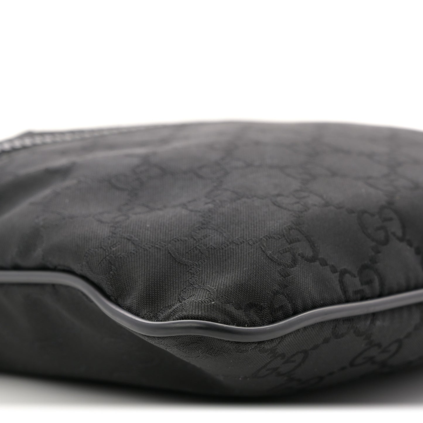 Nylon Monogram Mini Flat Messenger Bag Black