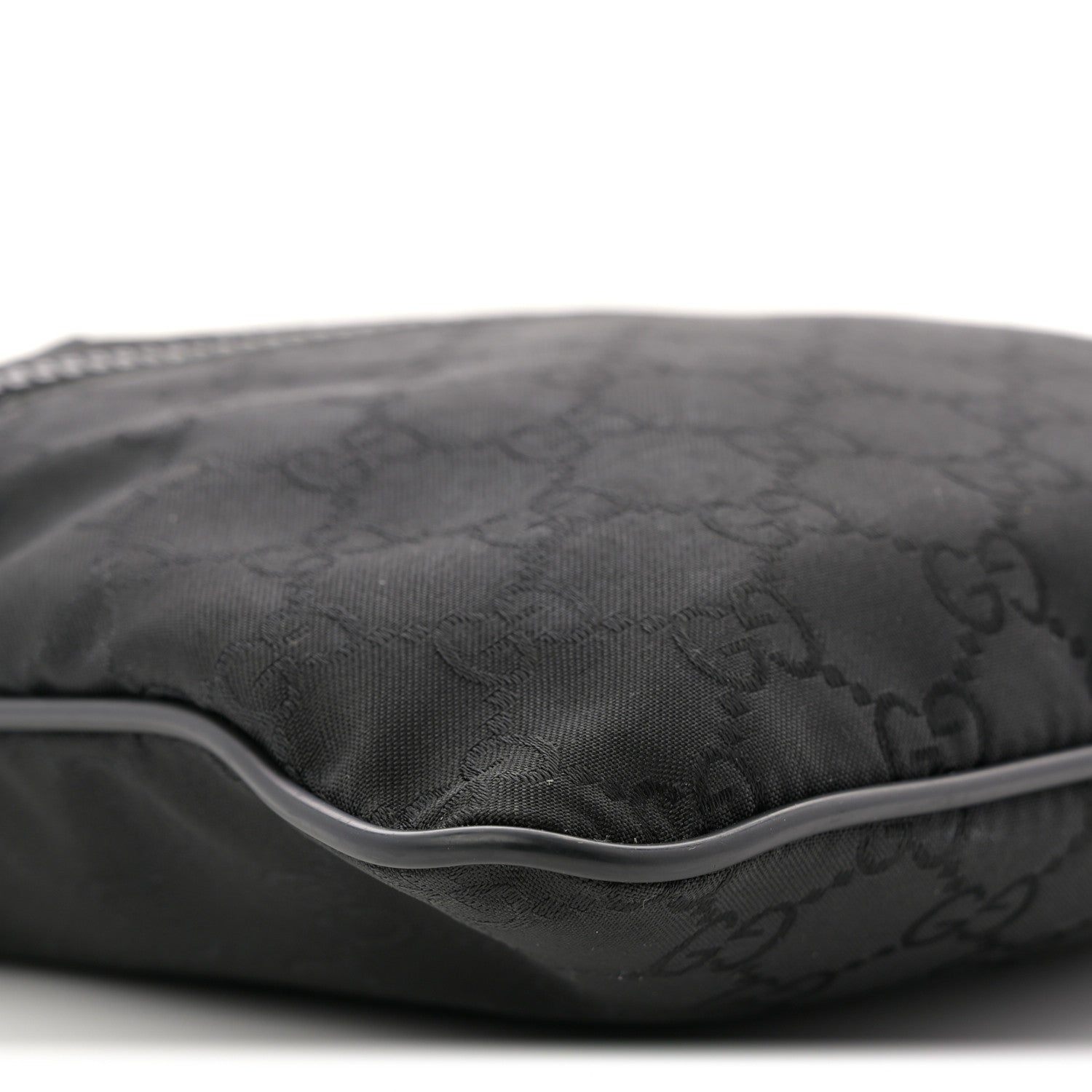 Gucci Nylon Monogram Mini Flat Messenger Bag Black 9 of 11